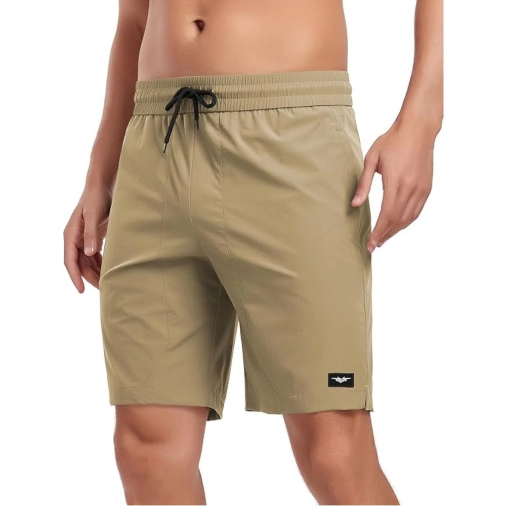Men's Tan Swim Board Shorts